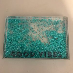 Good Vibes Blue Glitter Shakable Picture Frame